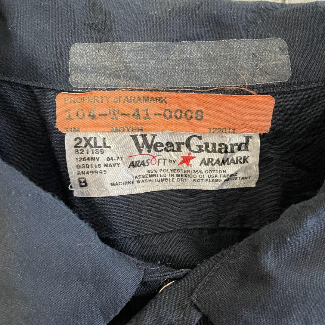 【美品】Wear Guard ARAMARK 長袖ワークシャツ 2XLサイズ