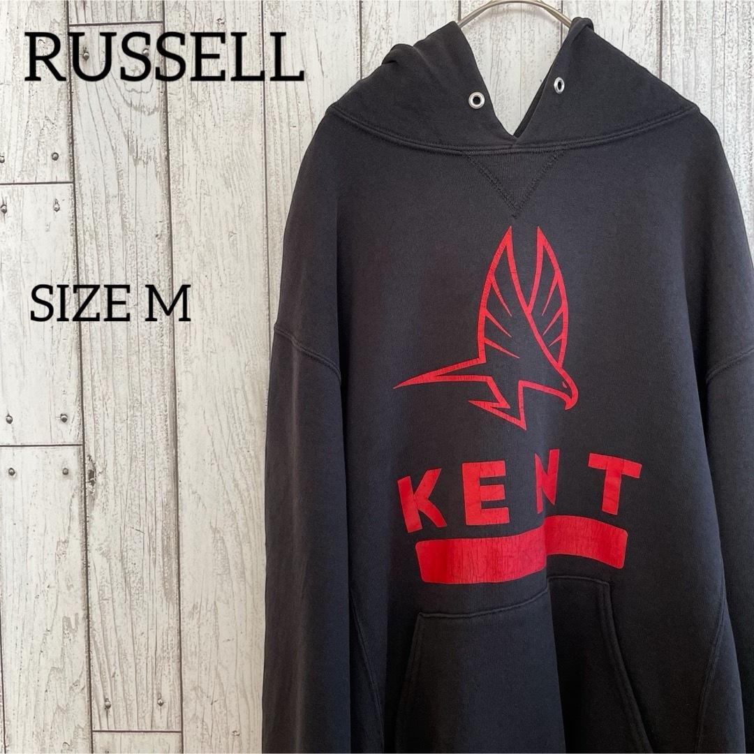RUSSELL ラッセル メンズ 長袖パーカー Mサイズ ブラック ケント大学
