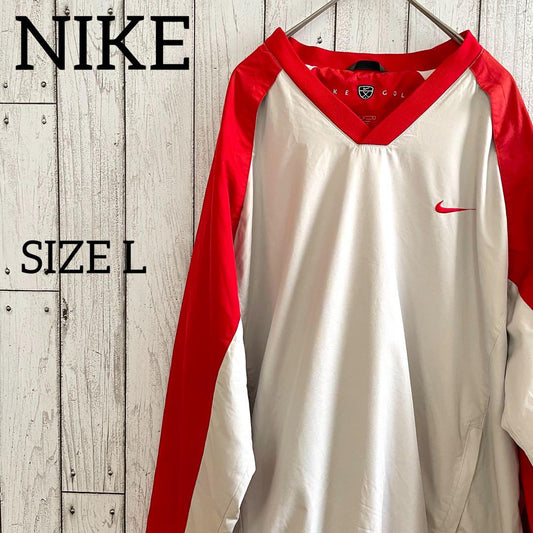 【美品】NIKE GOLF ナイロンジャケット Ｌサイズ レッド golf