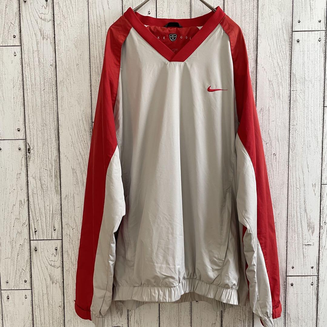 【美品】NIKE GOLF ナイロンジャケット Ｌサイズ レッド golf