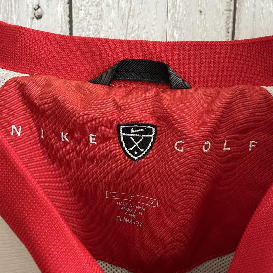 【美品】NIKE GOLF ナイロンジャケット Ｌサイズ レッド golf