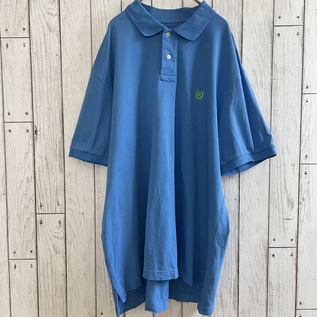 【USA古着】 CHAPS 半袖ポロシャツ XLサイズ ブルー