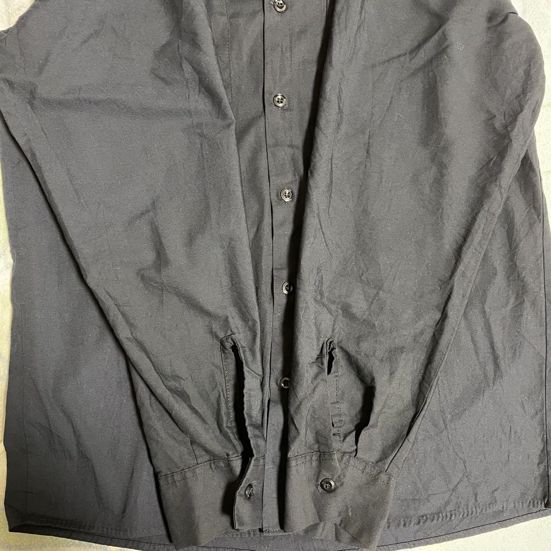 【美品】CINTAS メンズ 長袖ワークシャツ Mサイズ ネイビー