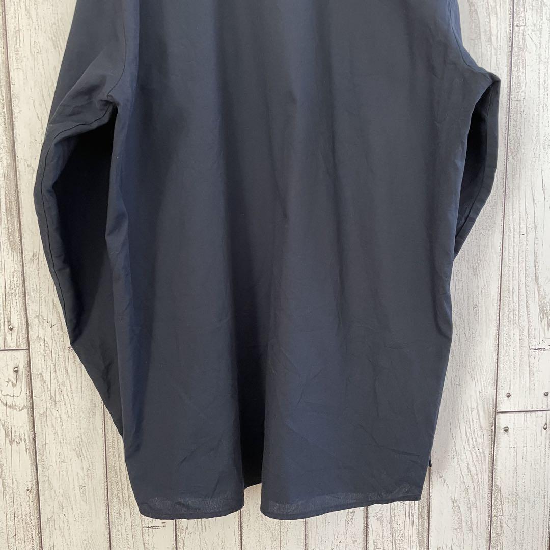【美品】CINTAS メンズ 長袖ワークシャツ Mサイズ ネイビー