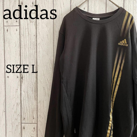 【美品】adidas ロングTシャツ Ｌサイズ ブラック