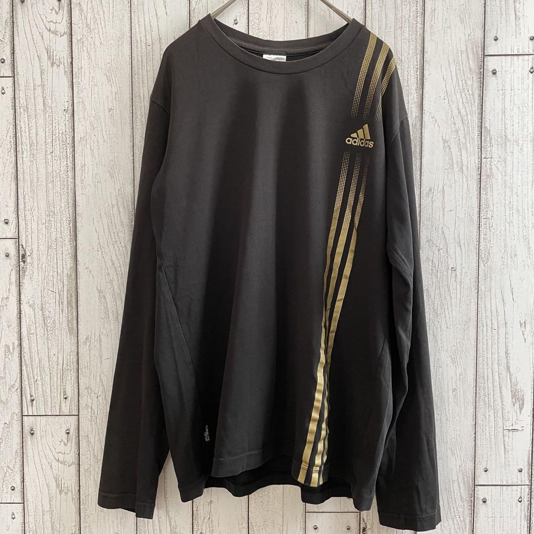 【美品】adidas ロングTシャツ Ｌサイズ ブラック