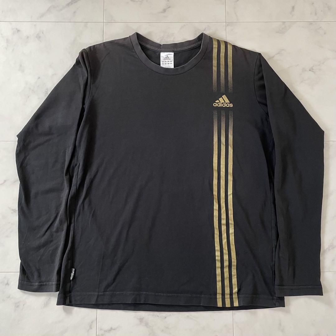 【美品】adidas ロングTシャツ Ｌサイズ ブラック