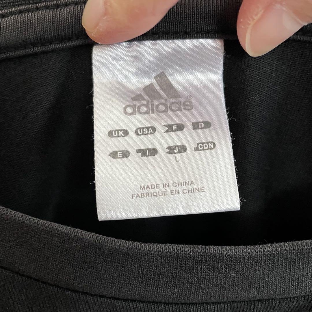 【美品】adidas ロングTシャツ Ｌサイズ ブラック