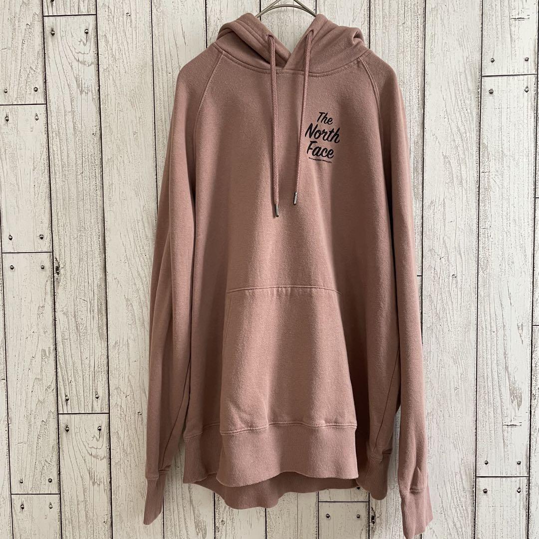 【美品】USA古着THE NORTH FACE 長袖パーカー M スモークピンク