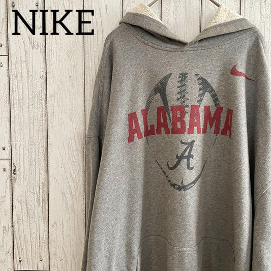 【美品】USA古着 NIKE ナイキ カレッジパーカー グレー アラバマ大学