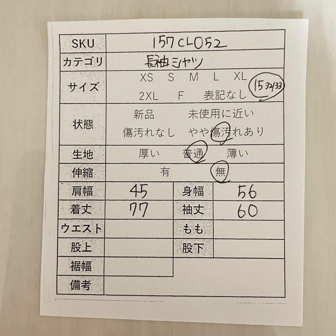 80sラルフローレン メンズ 長袖 シャツ 15 32/33サイズ チェック柄
