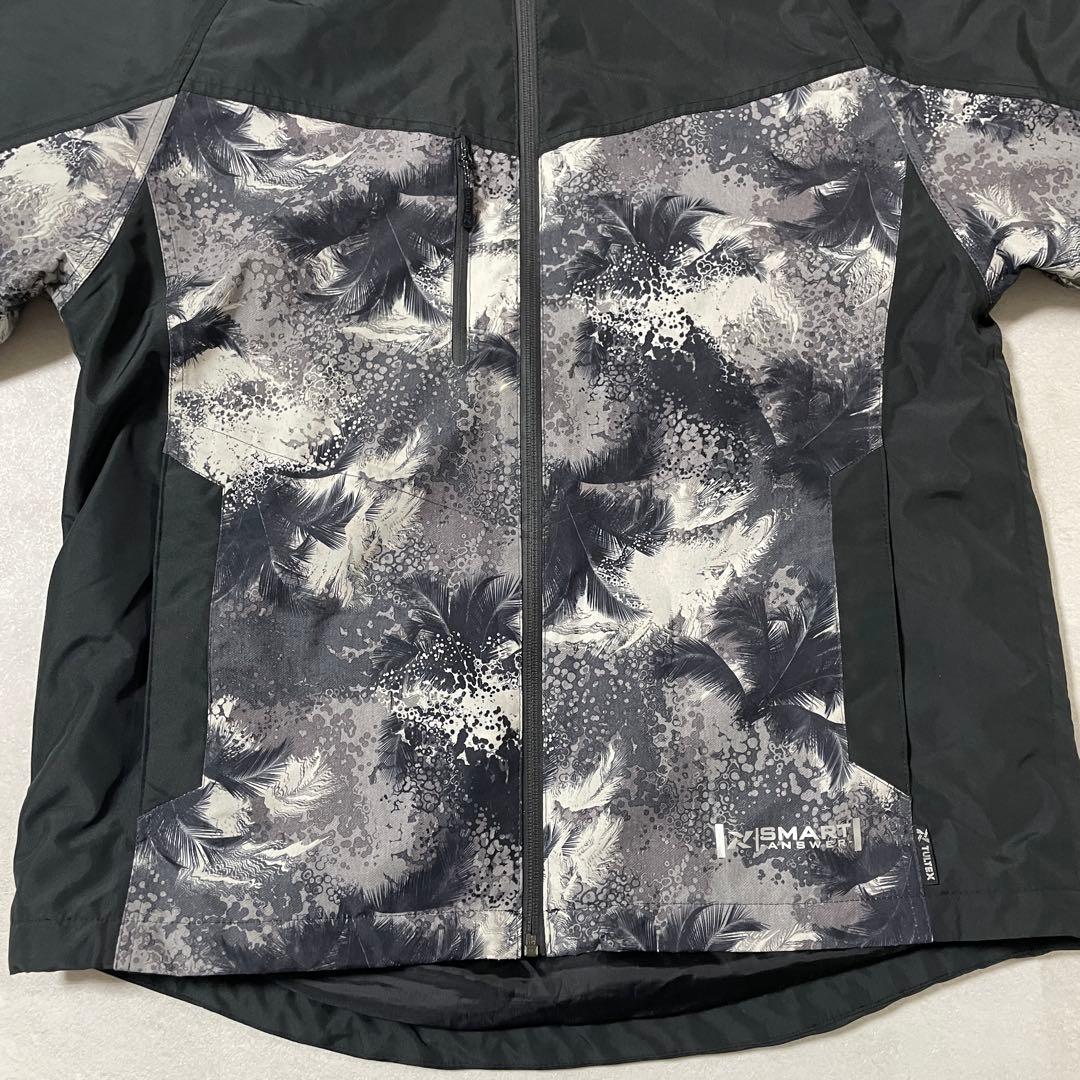 古着 TULTEX 防水 防寒 ジャケット サイズXL ブラック 総柄（画像 6/15）