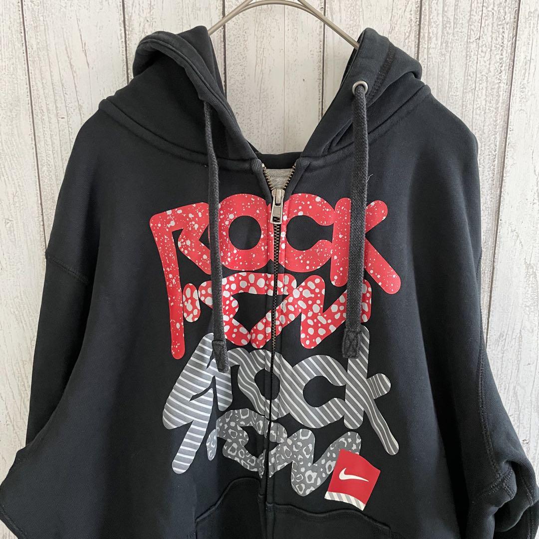 【希少美品】NIKE ヴィンテージ ジップアップパーカー L サイズ ブラック