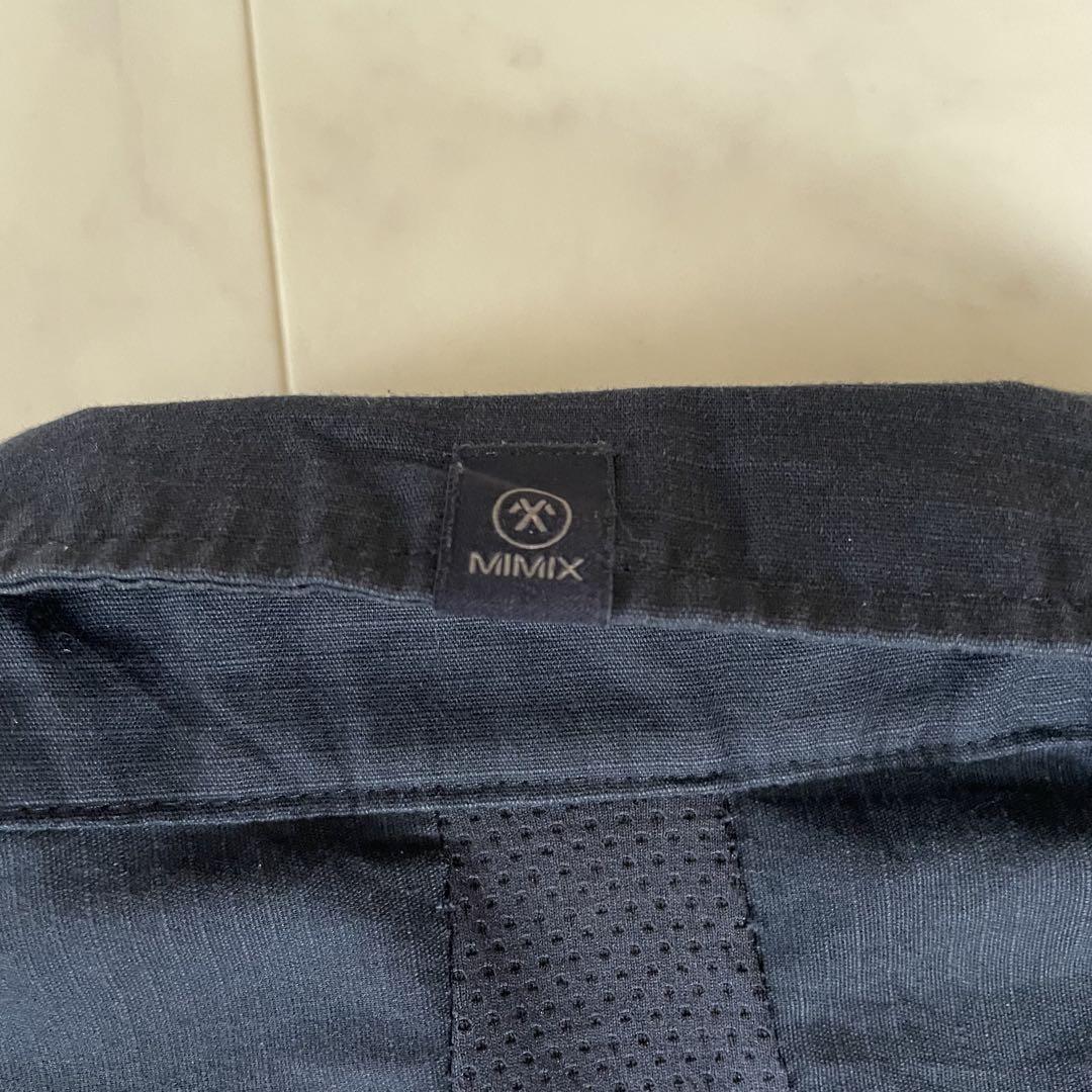 【美品】古着 RED KAP 長袖ワークシャツ Lサイズ ネイビー 背中模様有り