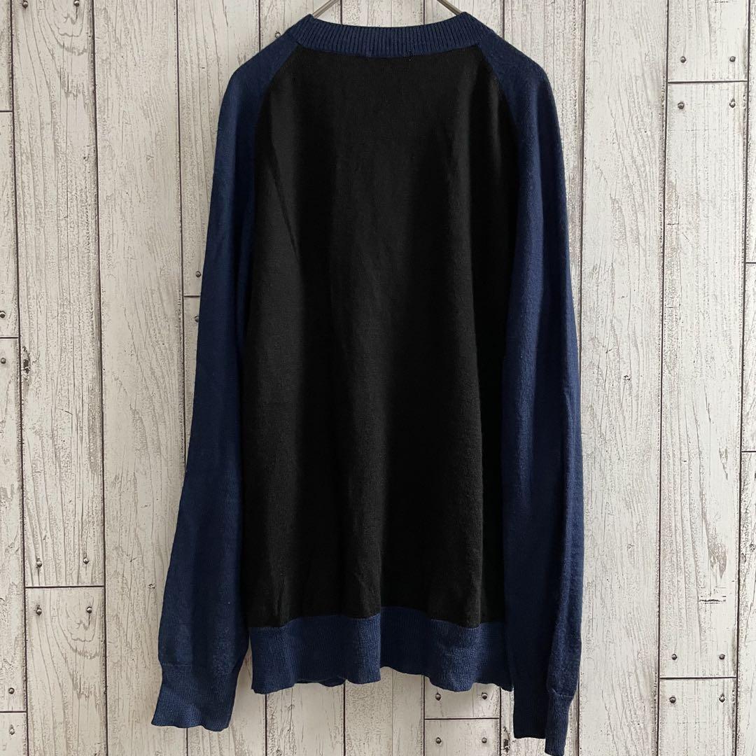 【美品】GU ジーユー メンズ 長袖カーディガン Sサイズ ブラック ブルー