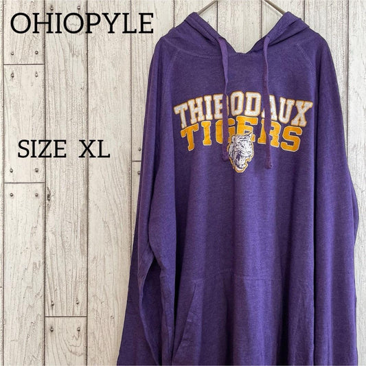 【美品】OHIOPYLE メンズ 長袖パーカー XLサイズ パープル