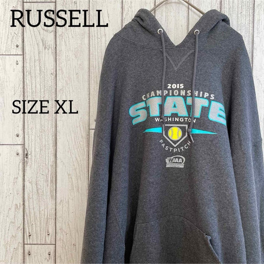 RUSSELL ラッセル メンズ 長袖パーカー XLサイズ グレー