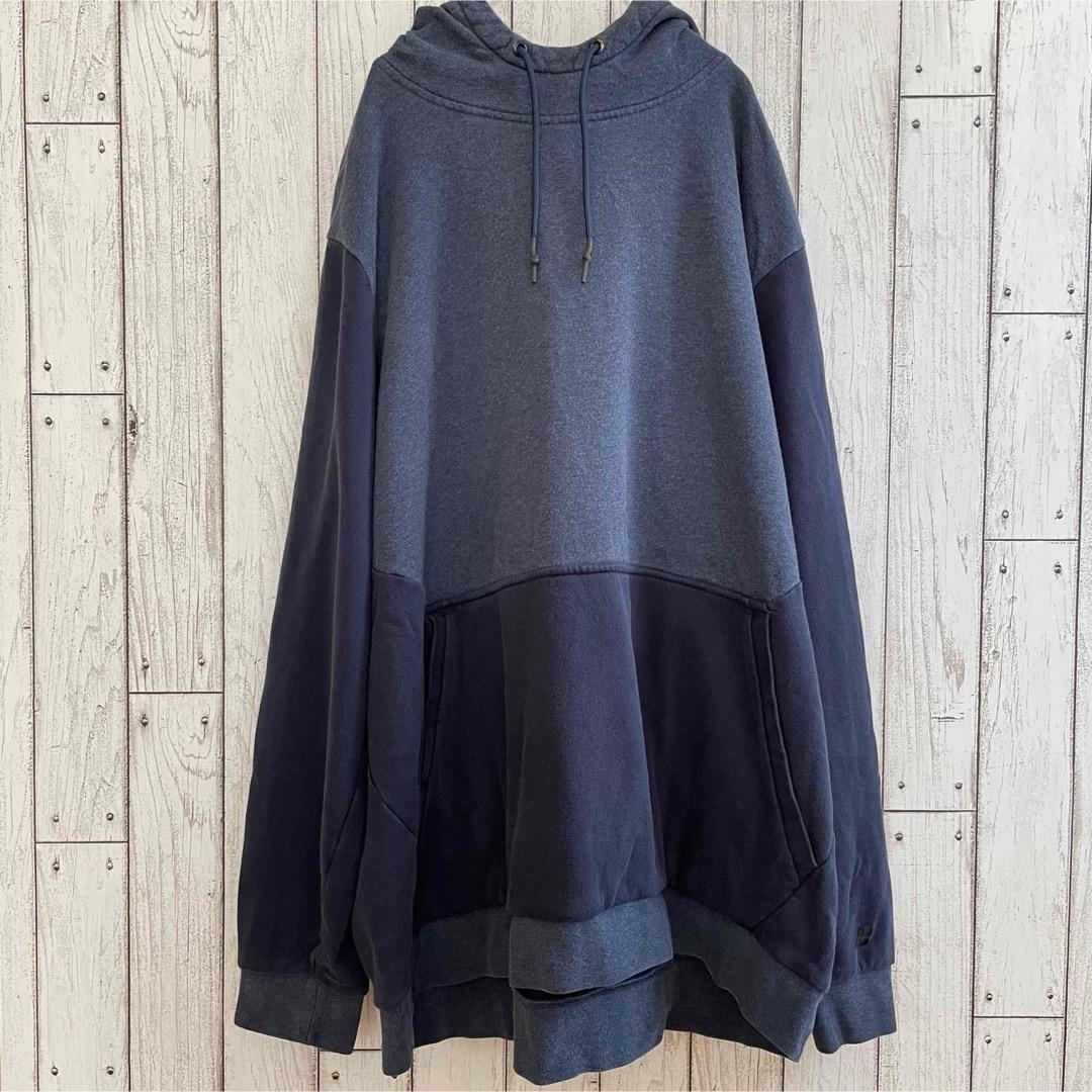 【美品】RUSSELL ラッセル メンズ 長袖パーカー 2XLサイズ ネイビー