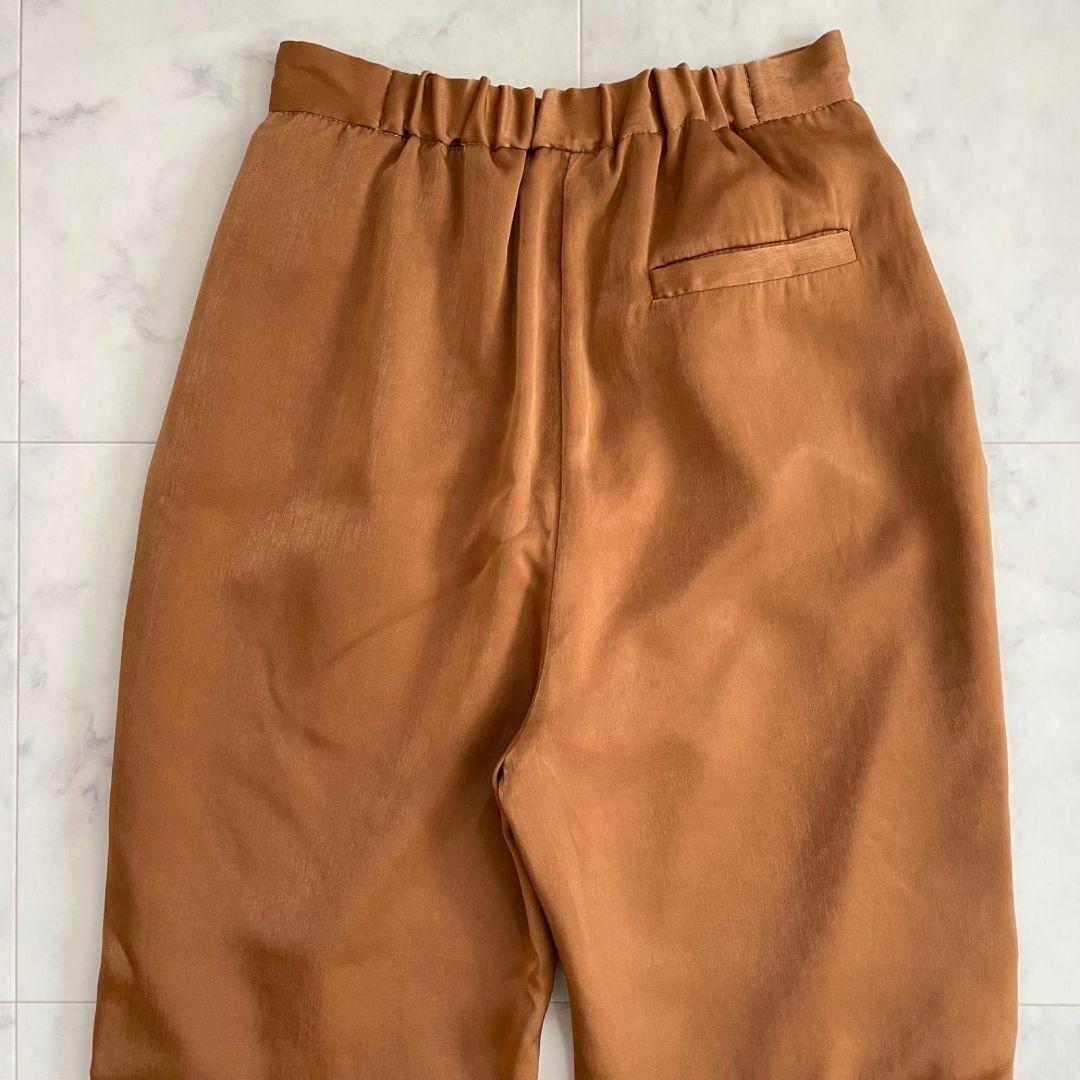 【新品未使用】ビームス レディース ロングパンツ Sサイズ ブラウン 無地