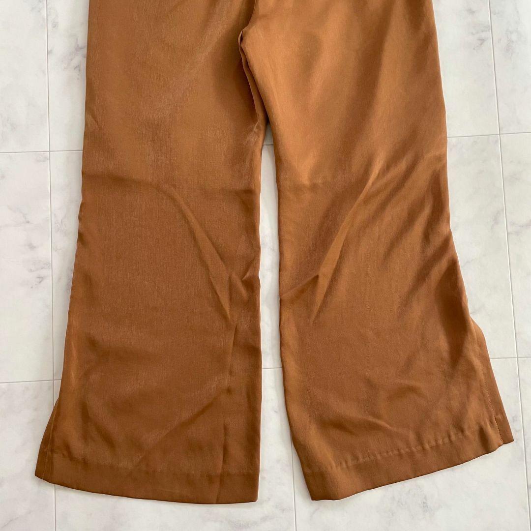 【新品未使用】ビームス レディース ロングパンツ Sサイズ ブラウン 無地