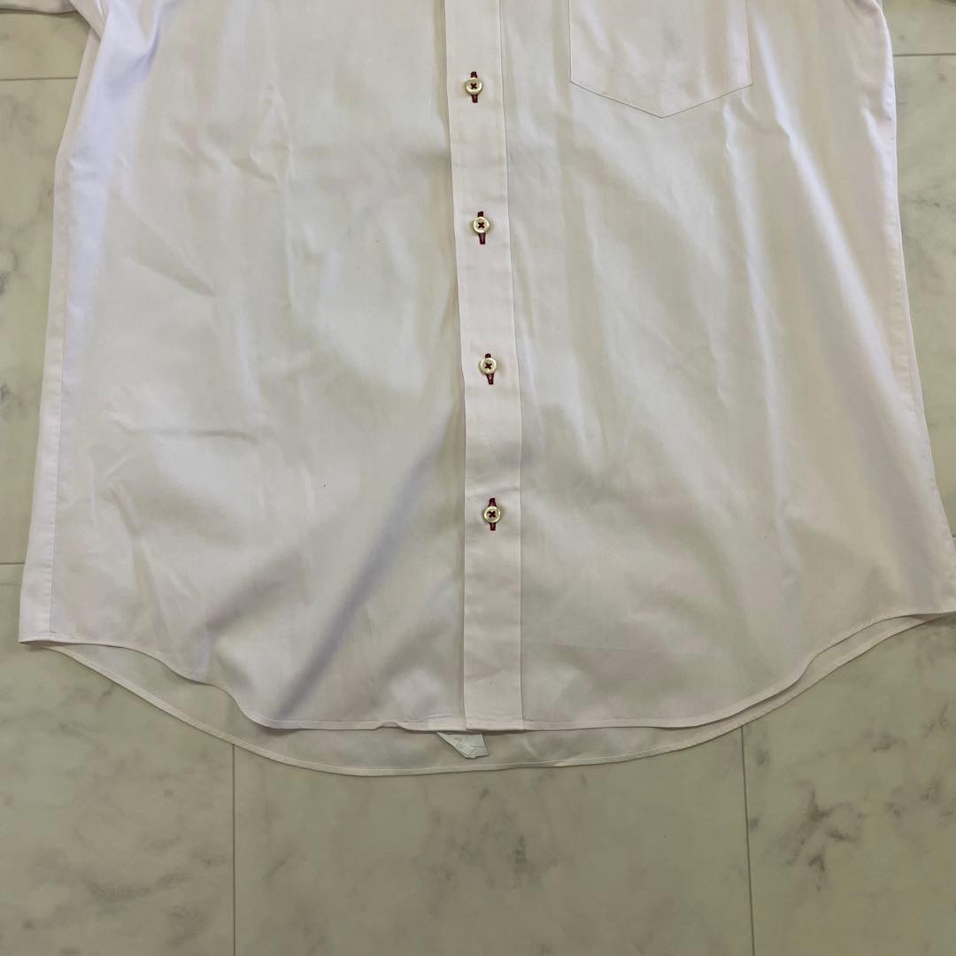 古着 courrèges 長袖シャツ ワイシャツ 薄ピンク M相当（画像 4/17）