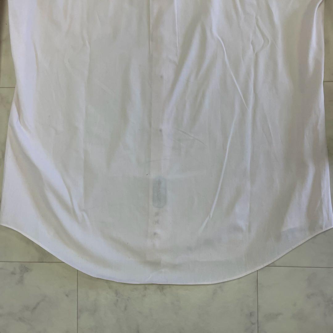 古着 courrèges 長袖シャツ ワイシャツ 薄ピンク M相当（画像 9/17）