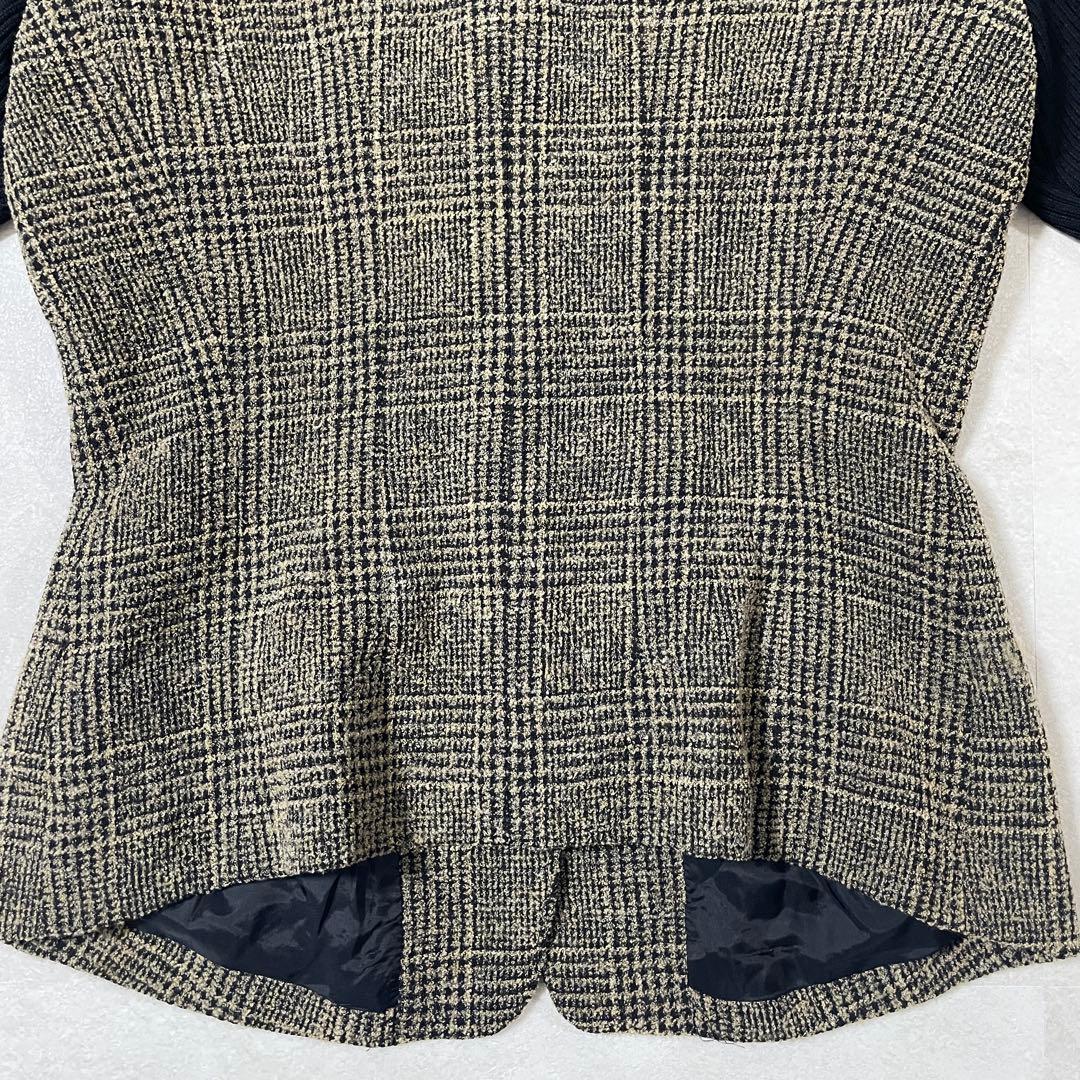 古着 ANNE KLEIN II ニット ジャケット M相当 切替デザイン（画像 12/17）