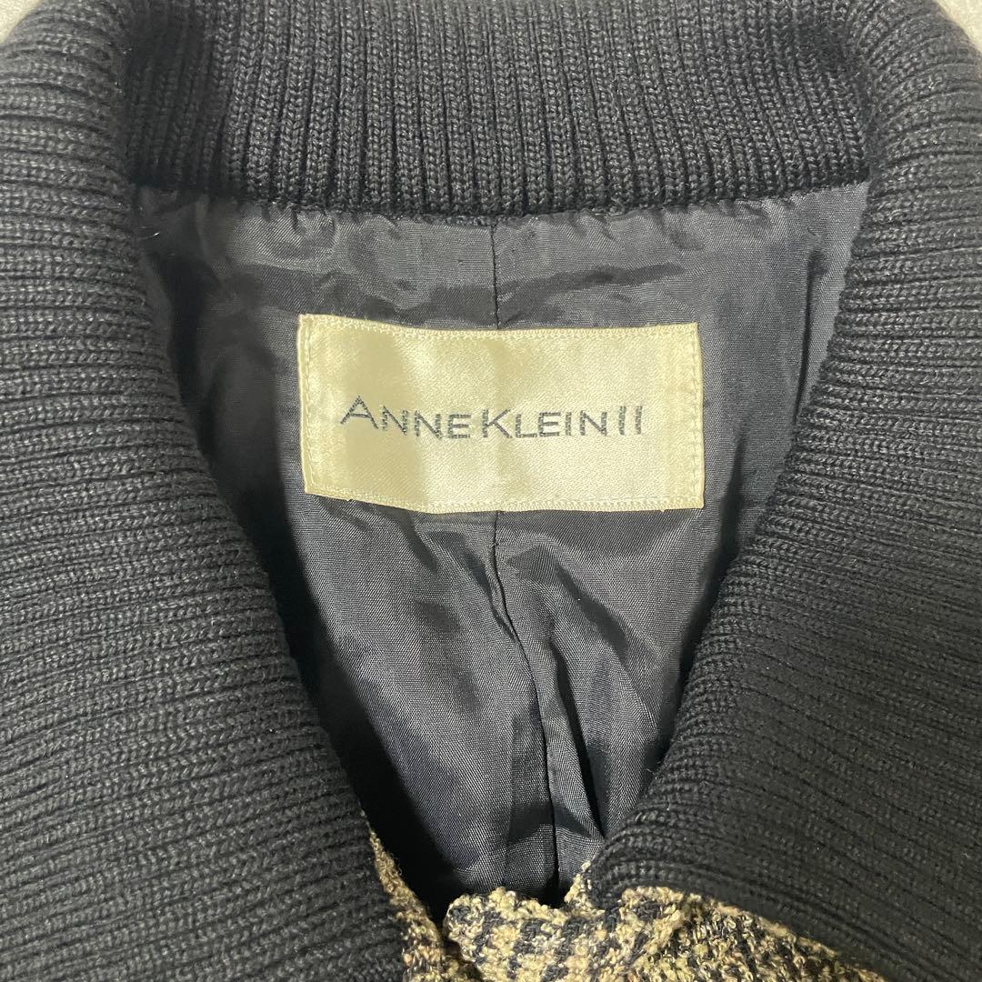 古着 ANNE KLEIN II ニット ジャケット M相当 切替デザイン（画像 16/17）