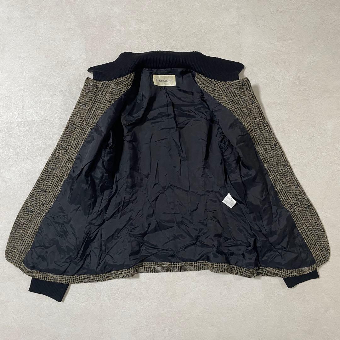 古着 ANNE KLEIN II ニット ジャケット M相当 切替デザイン（画像 4/17）