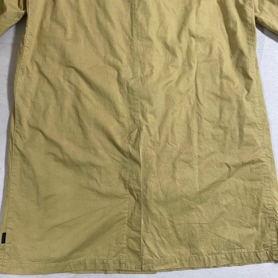古着 Plantation ノーカラー ロングコート サイズM イエロー系（画像 17/20）