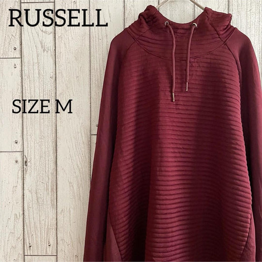 RUSSELL ラッセル メンズ 長袖パーカー Mサイズ レッド系
