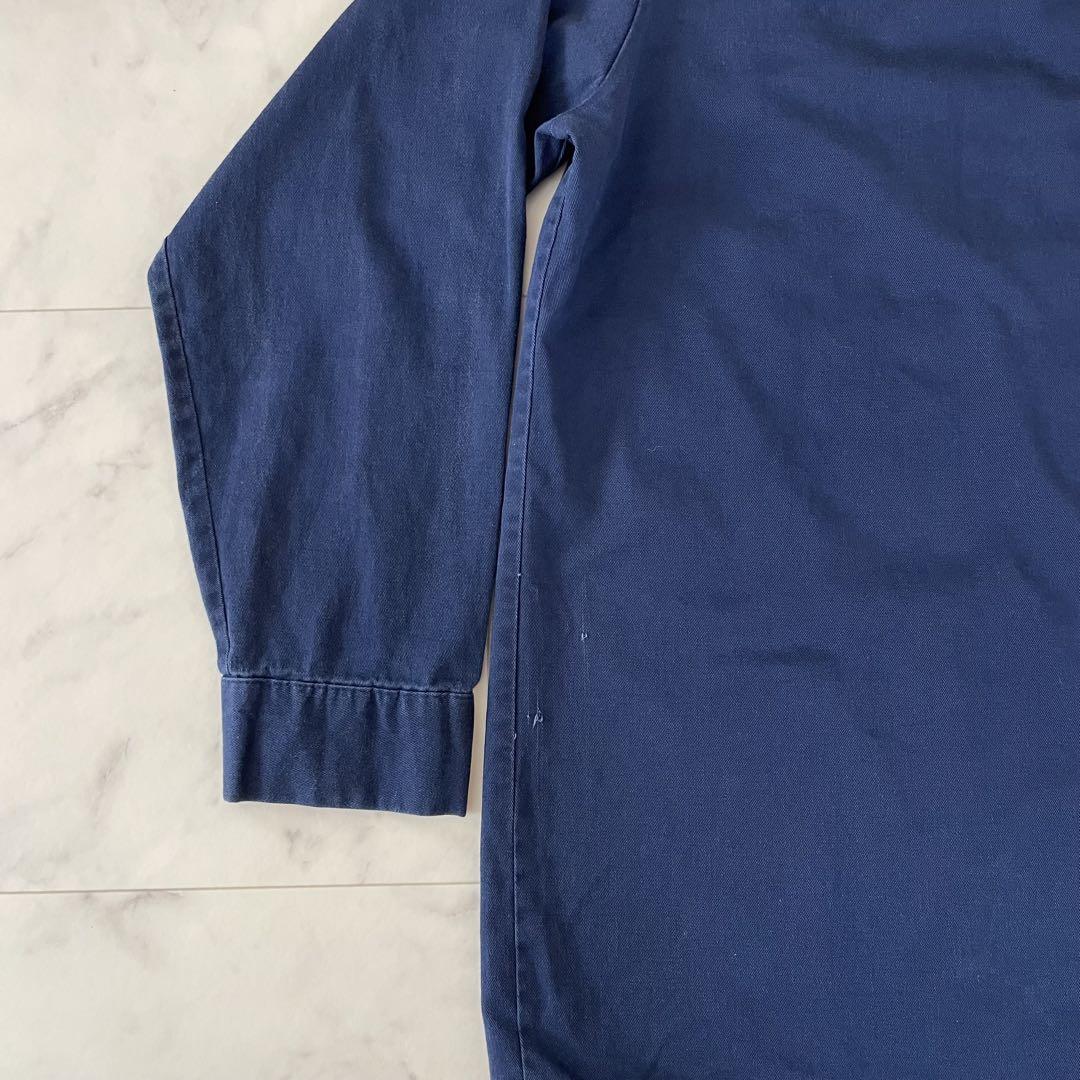 古着 RED KAP 長袖ワークシャツ Lサイズ ネイビー