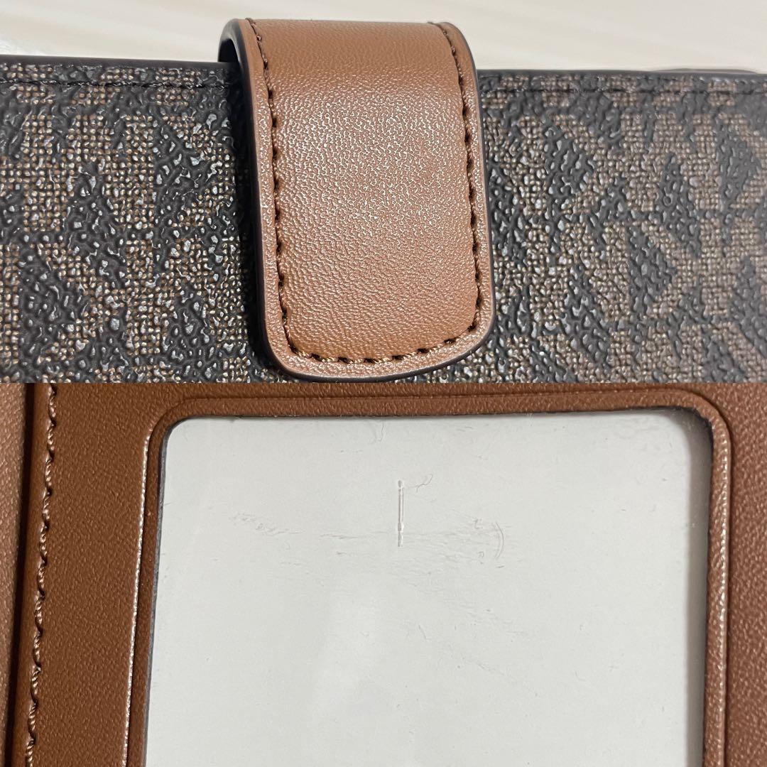 早い者勝ち！訳あり新品 MICHAEL KORS 二つ折り財布 シグネチャー柄（画像 6/12）