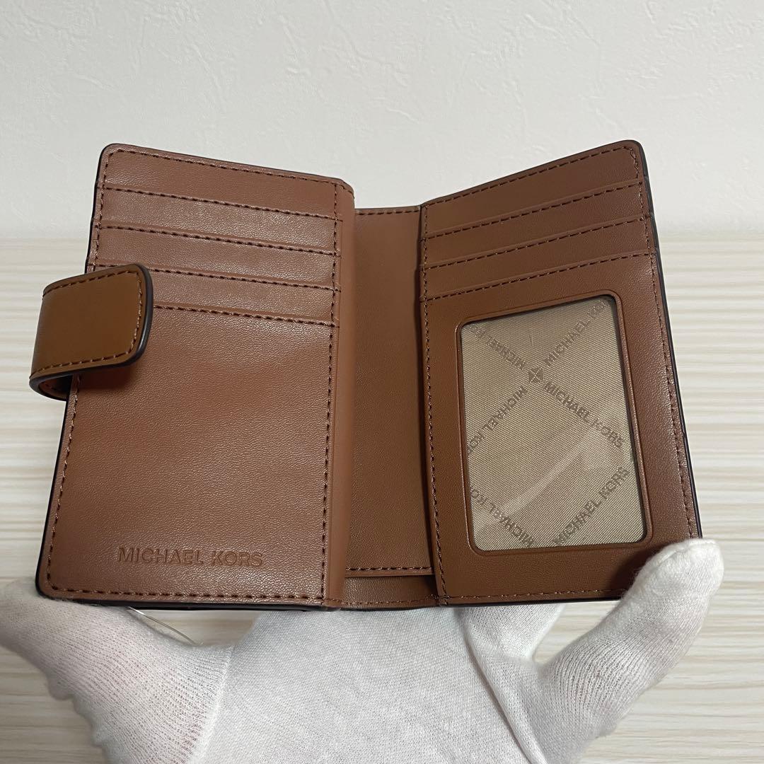 早い者勝ち！訳あり新品 MICHAEL KORS 二つ折り財布 シグネチャー柄（画像 9/12）
