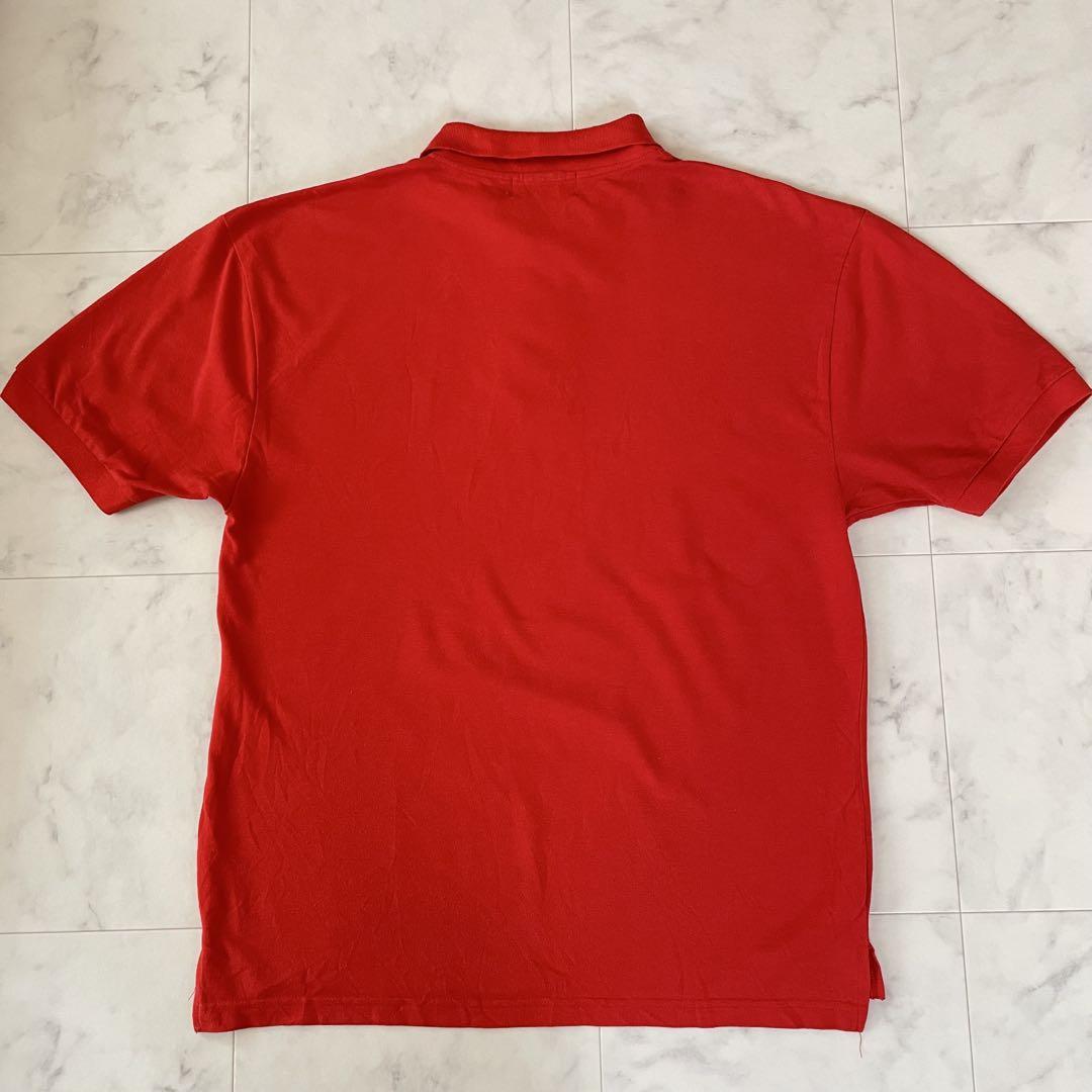 【美品】古着 90s ラルフローレン 半袖ポロシャツ 2XL レッド USA製