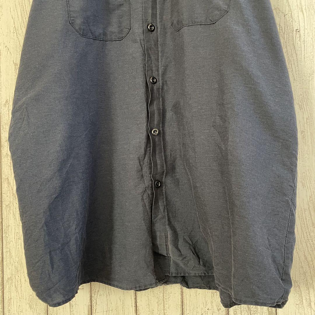 RED KAPレッドキャップ 長袖ワークシャツ メンズ Lサイズ ネイビー