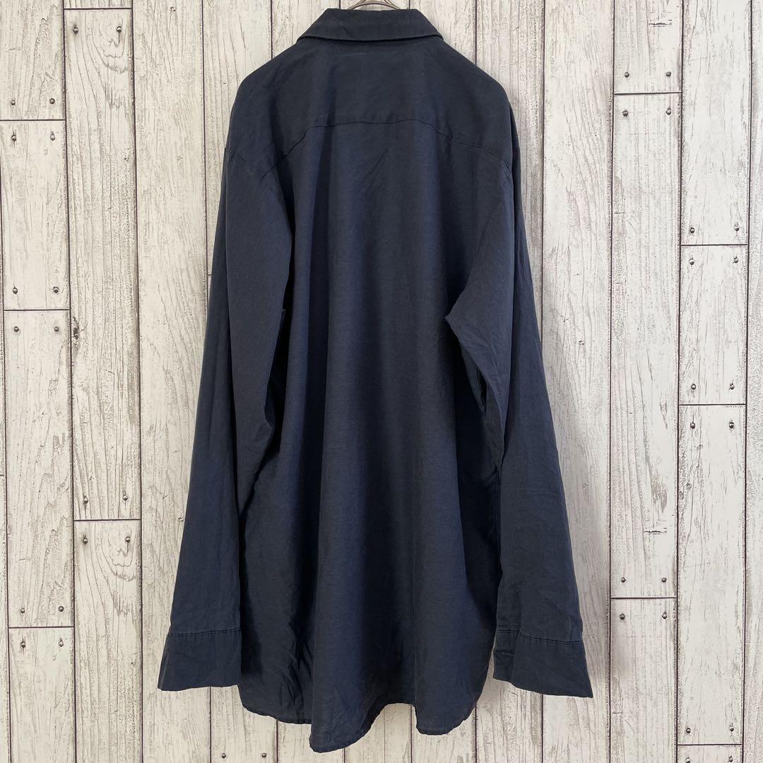 RED KAPレッドキャップ 長袖ワークシャツ メンズ Lサイズ ネイビー