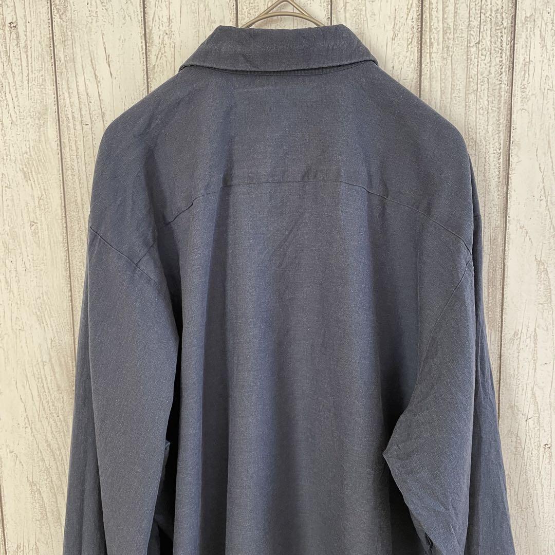 RED KAPレッドキャップ 長袖ワークシャツ メンズ Lサイズ ネイビー