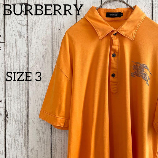 BURBERRY 半袖ポロシャツ 3サイズ オレンジ