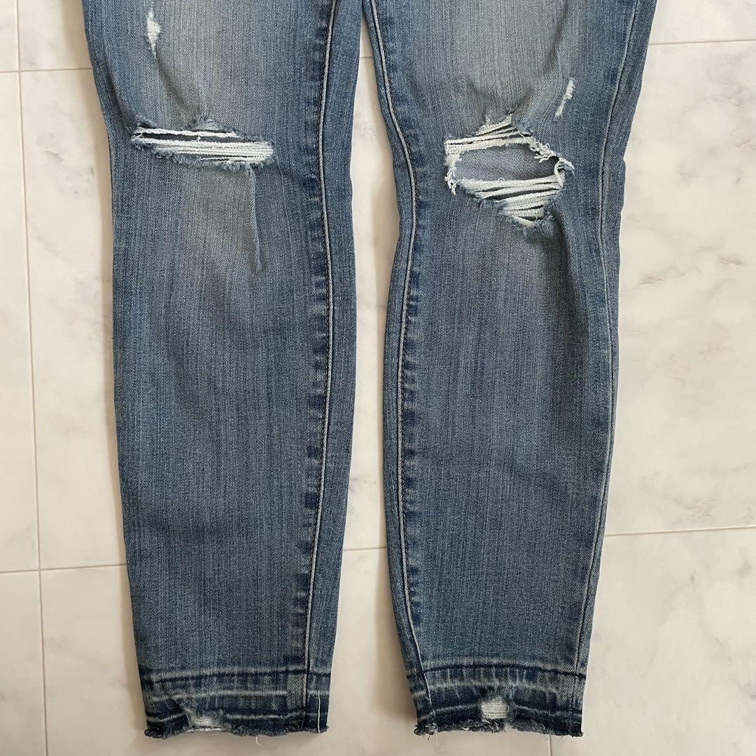 【美品】GAPダメージデニムパンツ メンズ 0/25サイズ ブルー