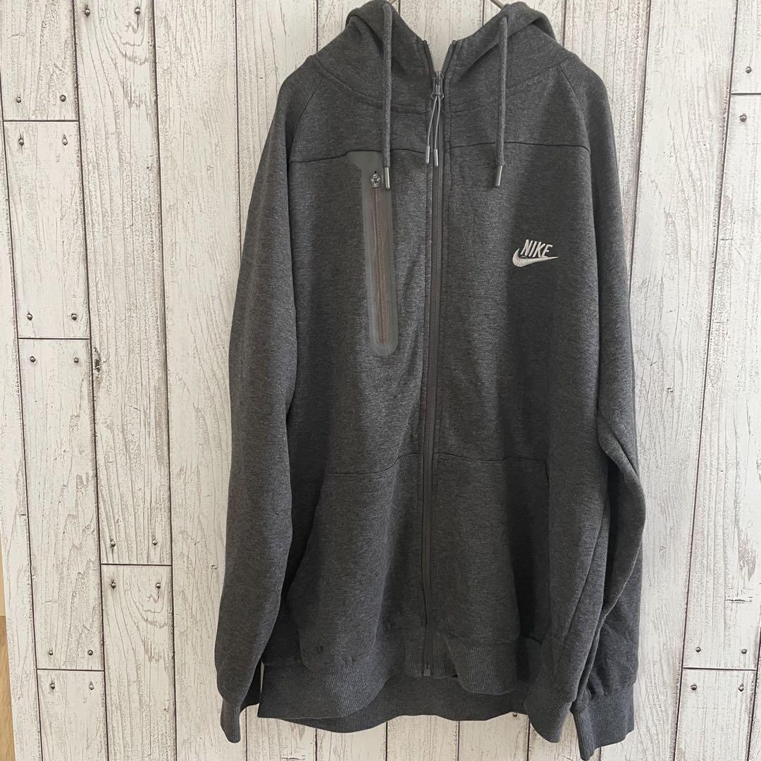 NIKE ナイキ 長袖ジップアップパーカー Sサイズ グレー