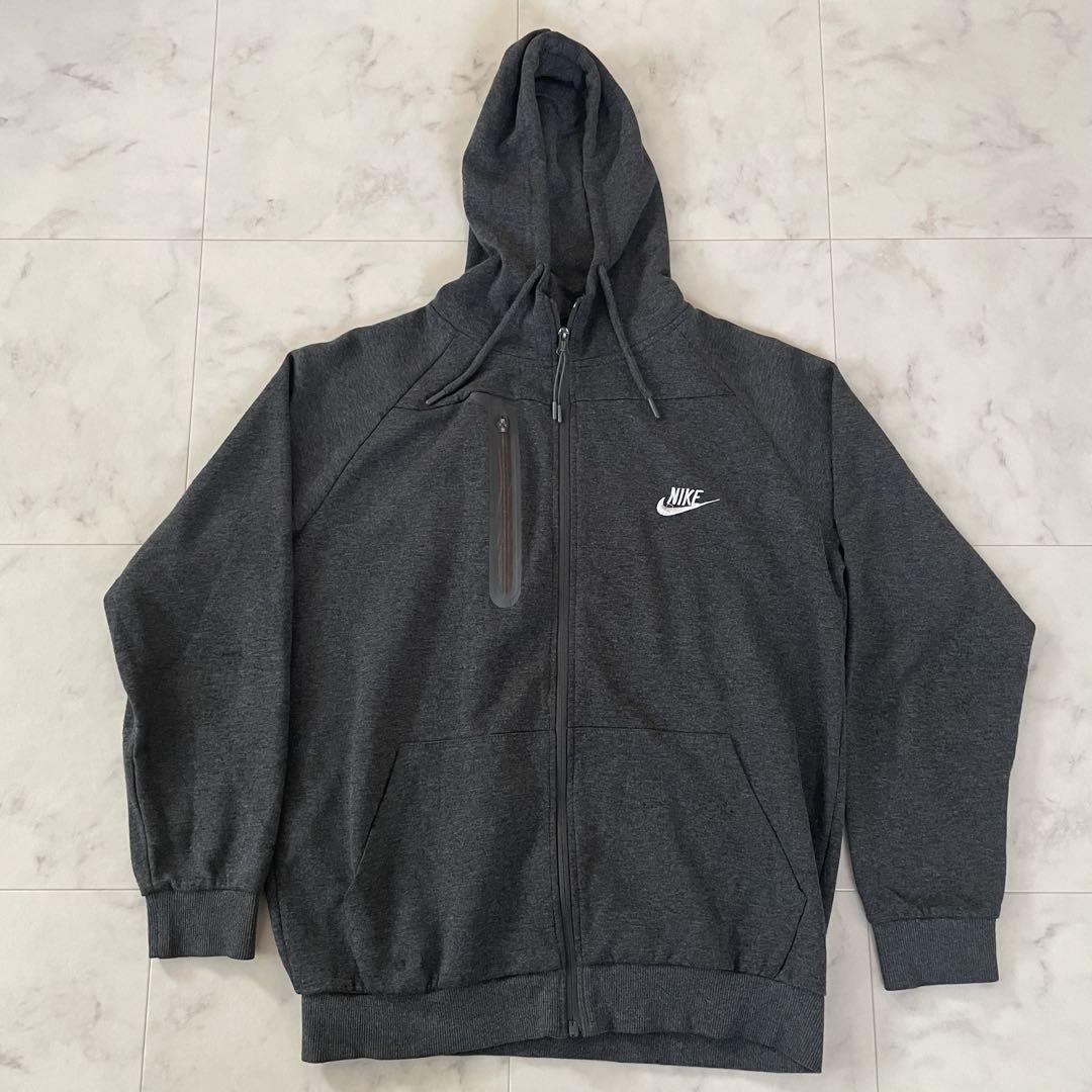NIKE ナイキ 長袖ジップアップパーカー Sサイズ グレー