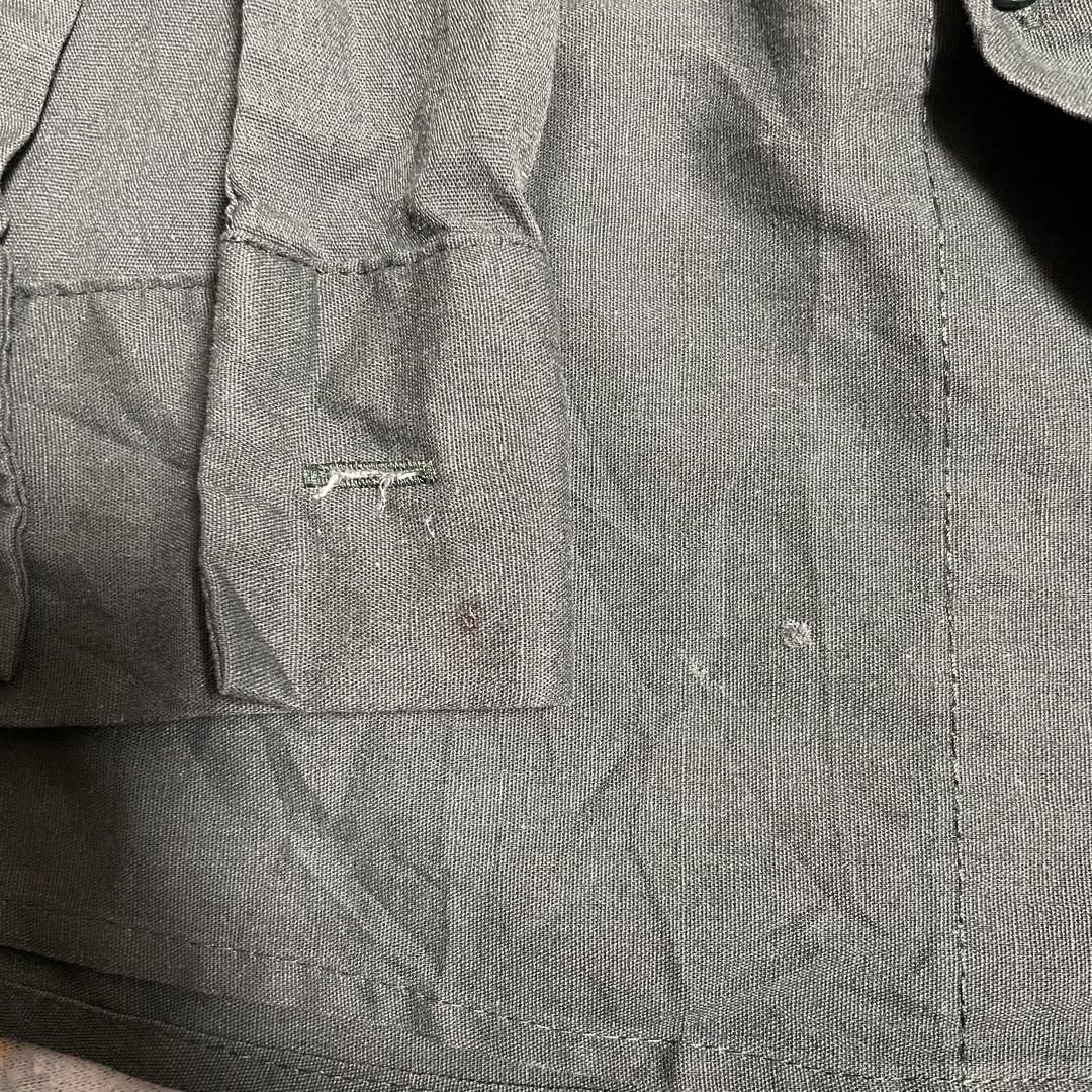 【美品】UniWeave 長袖ワークシャツ Mサイズ ダークグリーン