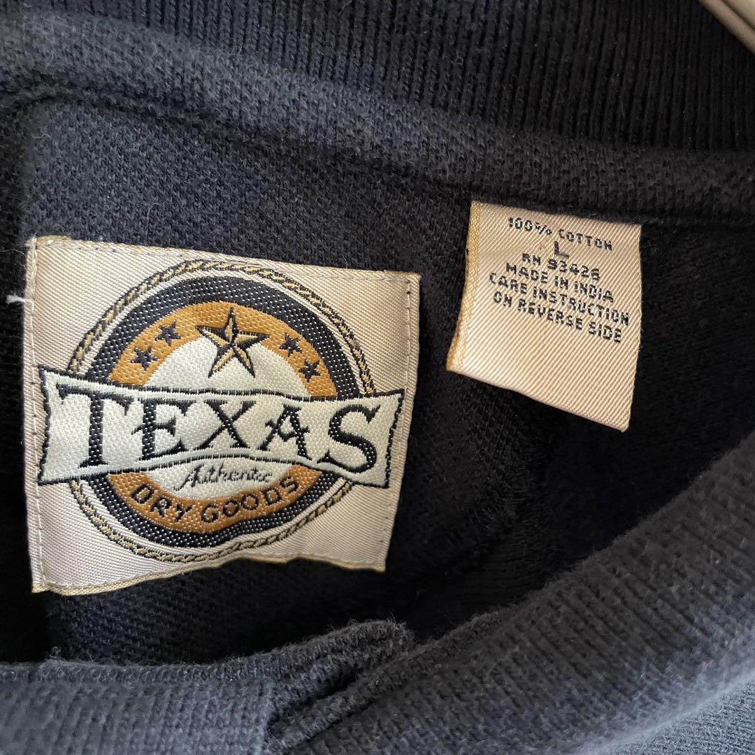 【美品】USA 古着 TEXAS トリコロールカラー 半袖ポロシャツ Lサイズ
