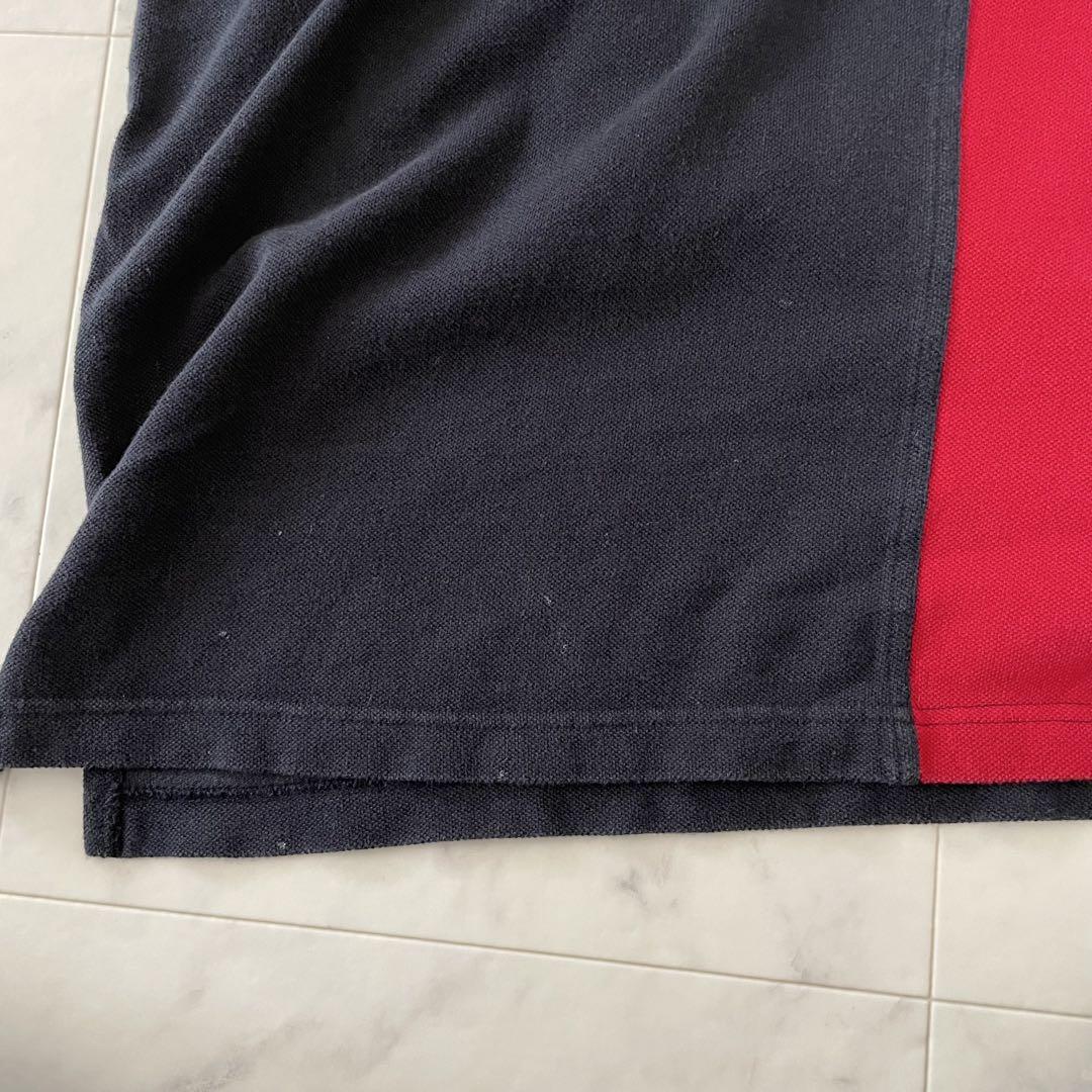 【美品】USA 古着 TEXAS トリコロールカラー 半袖ポロシャツ Lサイズ