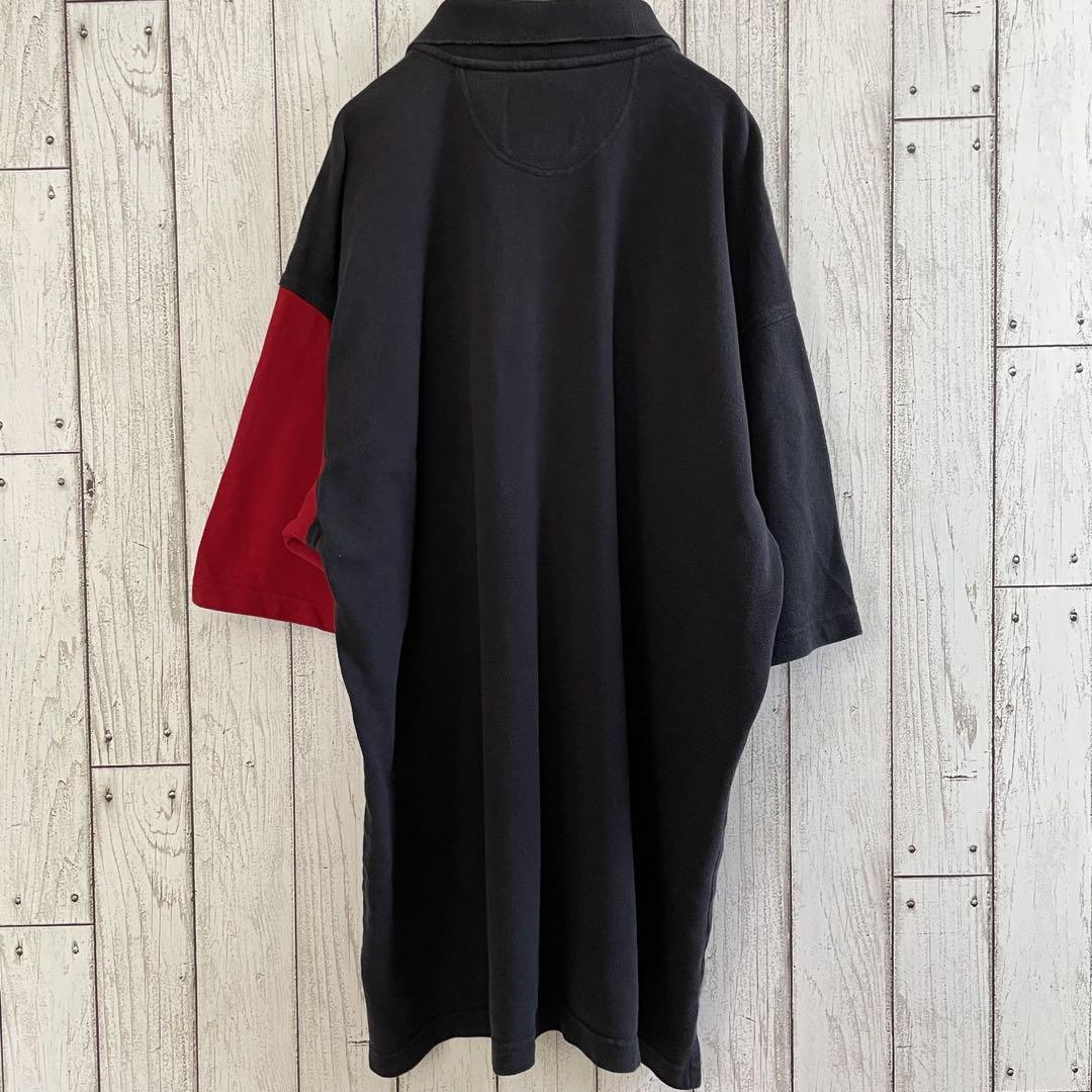【美品】USA 古着 TEXAS トリコロールカラー 半袖ポロシャツ Lサイズ
