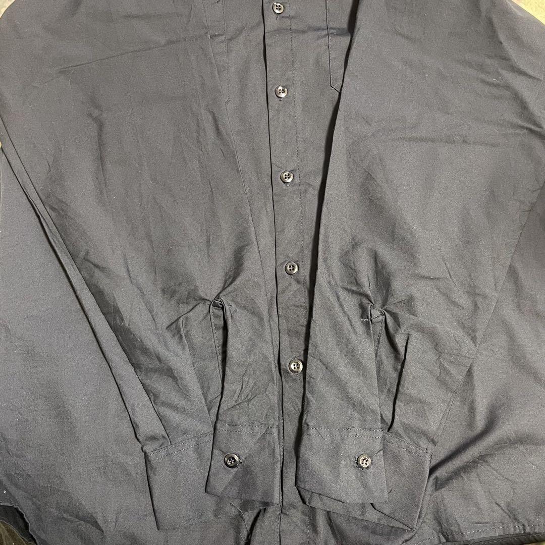 【美品】CINTAS シンタス 長袖ワークシャツ Lサイズ ネイビー