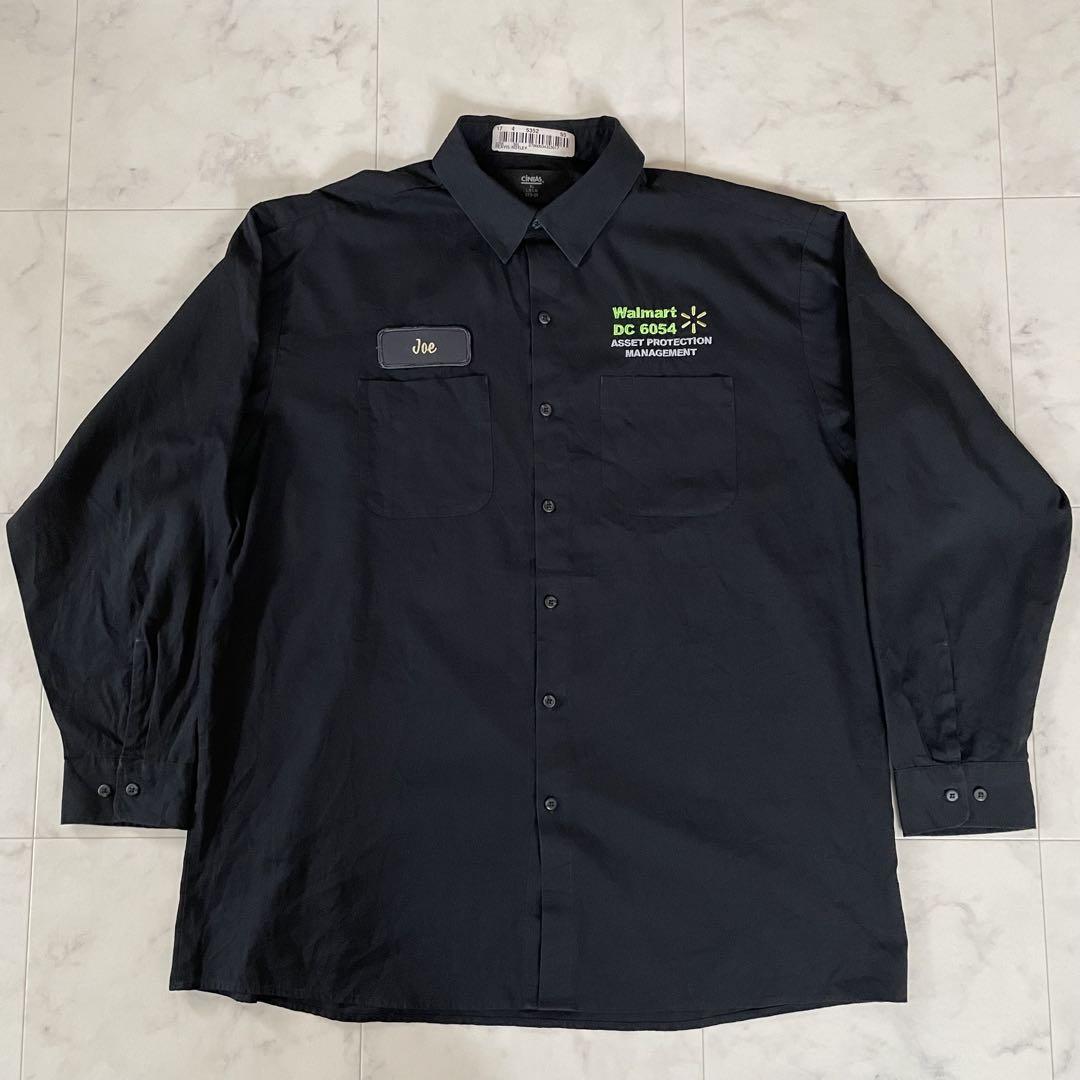 【美品】古着 CINTAS 長袖ワークシャツ XLサイズ ブラック