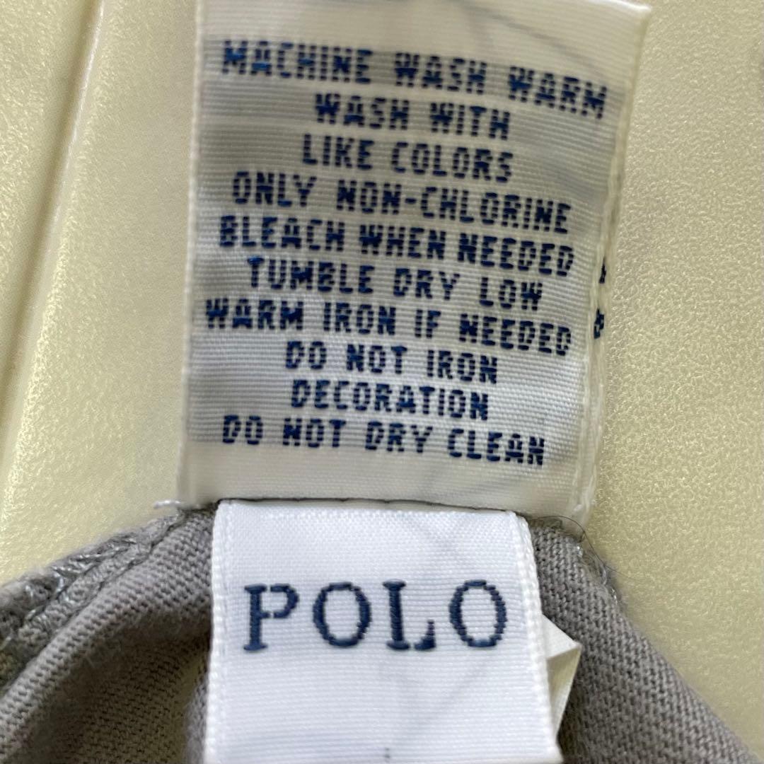 古着 POLO RALPH LAUREN 半袖VネックTシャツ グレー XXL（画像 13/14）