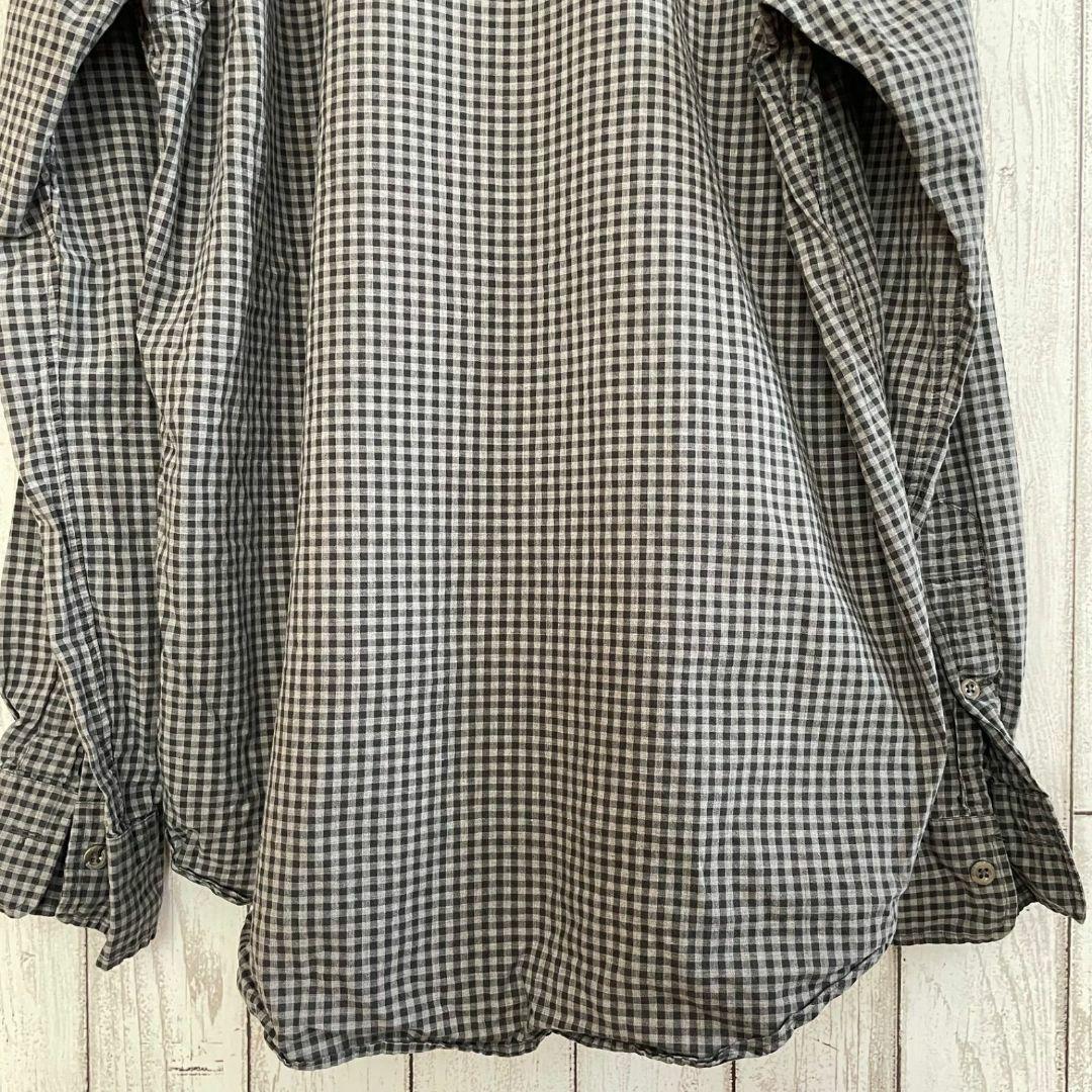 ラルフローレン LUXURYTWILL メンズ 長袖シャツ ブラック チェック柄